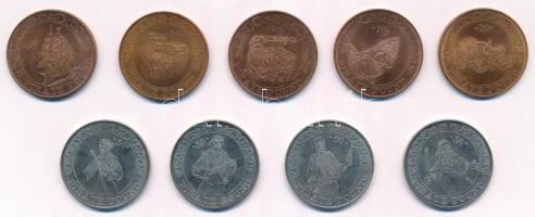 DN 10Ł (5xklf) + 50Ł (4xklf) "Kalóz font" játékpénz T:2
ND 10 Pound (5xdiff) + 50 Pound (...