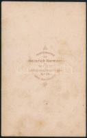 1865 Ismeretlen magyar család vizitkártya albumából kiemelt, Bécsben készült vintage fénykép, Heinri...