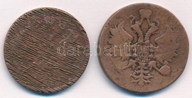 Orosz Birodalom 1860. 2k Cu + 3k Cu T:3,3- karcolás Russian Empire 1860. 2 Kopeks Cu + 3 Kopeks Cu C:F,VG scratched