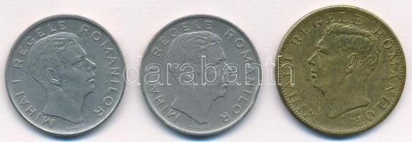 Románia 1943. 100L Ni + 1944. 100L Ni + 1945. 500L sárgaréz T:2,2- ph. 
Romania 1943. 100 Lei Ni + ...