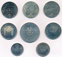 1981-1986. 5-100Ft (8x) forgalmi emlékkiadások T:1,1-