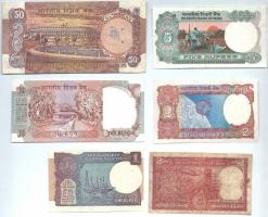 India ~1975-1994. 1R-50R (6xklf) T:III
India ~1975-1994. 1 Rupee - 50 Rupees (6xdiff) C:F