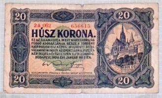 Vegyes 7db-os korona-pengő-forint tétel berakóban T:vegyes