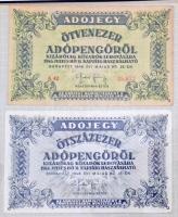 Vegyes 7db-os korona-pengő-forint tétel berakóban T:vegyes