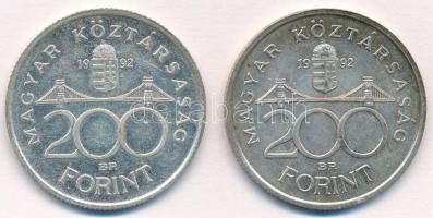 1992. 200Ft Ag "MNB" (2x) T:2
Adamo F13