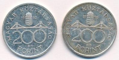 1992. 200Ft Ag "MNB" (2x) T:2
Adamo F13