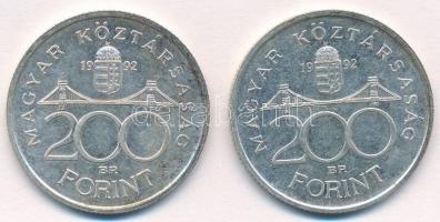 1992. 200Ft Ag "MNB" (2x) T:2
Adamo F13