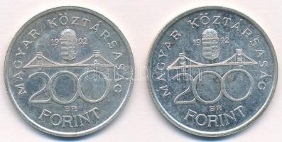 1992. 200Ft Ag "MNB" (2x) T:2
Adamo F13