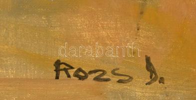 Rozs János (1901-1987): Tere-fere. Olaj, vászon, jelzett, keretben, 60×80 cm