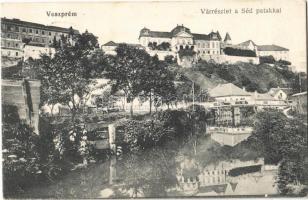 1923 Veszprém, várrészlet a Séd patakkal