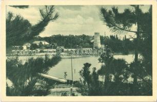 1936 Gyopárosfürdő, Gyopáros (Orosháza); Fürdő, part. Demartsik kiadása (EK)