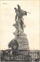 1912 Isaszeg, Honvéd szobor, emlékmű a győzelmes csatában elesett hős honvédeknek (EK)