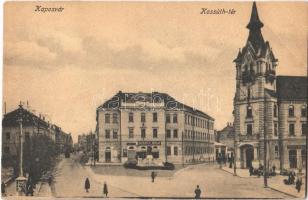 1923 Kaposvár, Kossuth tér, M. kir. Pénzügyigazgatóság, Svarcz Béla, Barta Sándor üzlete (EB)