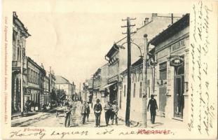 1902 Kaposvár, Fő utca, Müller Pál, Práger Ignác üzlete. Gerő Zsigmond kiadása
