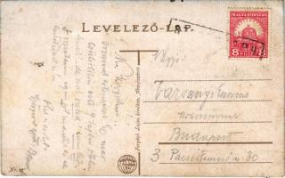 Abaújszántó, Állami elemi iskola, benzin, Kübecher Béla üzlete. Forgách Lajos kiadása (EK)