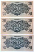 1944. 20P "A Vörös Hadsereg Parancsnoksága" (3x) sorszámkövetők T:I-
Adamo P45