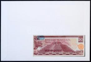 Mexikó 1977. 20P felbélyegzett borítékban, bélyegzéssel T:I 	
Mexico 1977. 20 Pesos in envelope wit...
