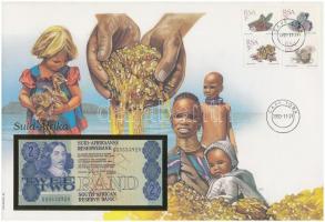 Dél-Afrika 1981-83. 2R felbélyegzett borítékban, bélyegzéssel T:I 	 South-Afrika 1981-83. 2 Rand in envelope with stamp and cancellation C:UNC
