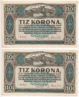 1920. 10K (2x) sorszámkövetők T:II Adamo K14