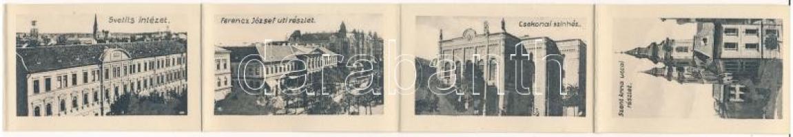 Debrecen, Ferenc József út, Magyar Ruhaipar rt., Frank Rezső üzlete, villamos. leporellolap