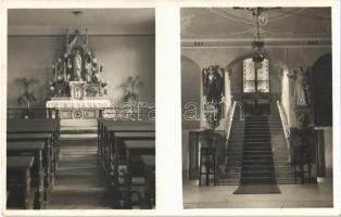 1934 Kiskunfélegyháza, Constantinum Római Katolikus Leánynevelő Intézet 25 éves jubileumára, kápolna, belső, oltár. Kiadja Korda