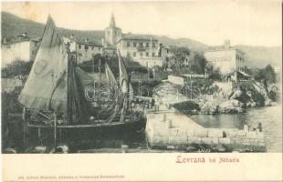 Lovran, Lovrana bei Abbazia; Restauration / restaurant, port, ships