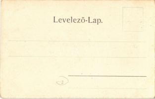 Mezőkövesd, Fő utca, Római katolikus templom a nagyhídról tekintve, üzlet. Kiadja Balázs Ferenc köny...