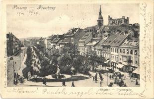1901 Pozsony, Pressburg, Bratislava; Sétatér. Duschinsky G. kiadása 133. / promenade