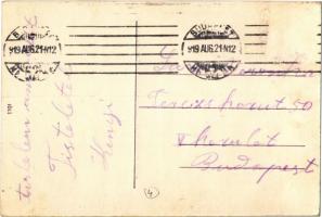 1919 Nagyvázsony, Fő utca, templom, Fogyasztási Szövetkezet üzlete