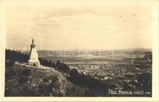 1930 Pécs, Francia emlék. A napóleoni háborúban (Pécsre került és itt meghalt francia katonák emlékműve, Zsolnay Miklós állíttatta 1908-ban), Zsabokorszky mérnök felvétele