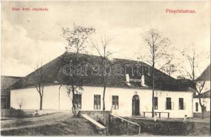 1911 Püspökhatvan, Római katolikus népiskola, kőhíd + LOSONCZ - ASZÓD 236. SZ. A vasúti mozgóposta bélyegző