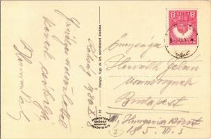 1930 Rétság, Római katolikus templom, Hősök szobra, emlékmű, Takarékpénztár. Hangya Szövetkezet kiad...