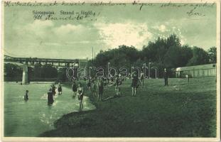 1926 Sárospatak, Strandfürdő, fürdőzők