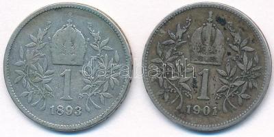 Ausztria 1893-1901. 1K Ag "Ferenc József" (2xklf) T:2-,3 patina
Austria 1893-1901. 1 Coro...