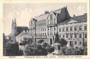 1928 Sopron, Széchenyi tér, Posta palota. Lobenwein Harald fényképész kiadása