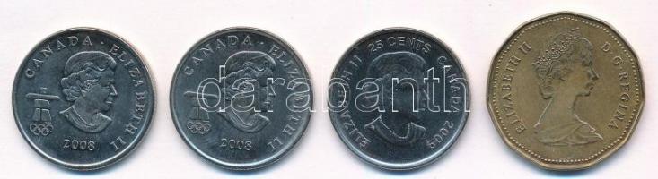 Kanada 1987. 1$ + 2008-2009. 25c  "Vancouveri Olimpia" (3xklf) T:1-
Canada 1987. 1 Dollar...