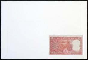 India DN 2R felbélyegzett borítékban, bélyegzéssel T:I India ND 2 Rupees in envelope with stamp and ...