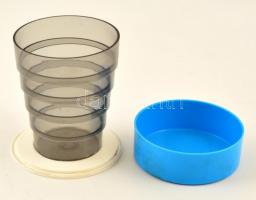Retró összecsukható műanyag pohár, m:7 cm