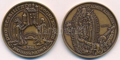 Lebó Ferenc (1960-) 1996. "II. János Pál pápa látogatása - Pannonhalma, Győr" Br emlékérem...