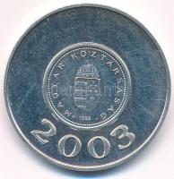 2008. "2003 / 2008" ezüstözött fém emlékérem, mindkét oldalon az 1Ft-os érme hátlapjával (22mm) T:1-