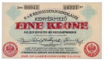 Kenyérmező / Hadifogolytábor 1916. január 15. 1K arab sorozat- és sorszámmal T:I