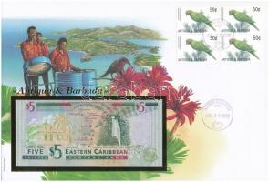 Kelet-Karibi Államok/Antigua és Barbuda 2000. 5$ felbélyegzett borítékban, bélyegzéssel T:I Eastern Caribbean States/Antigua and Barbuda 2000. 5 Dollar in envelope with stamp and cancellation C:UNC