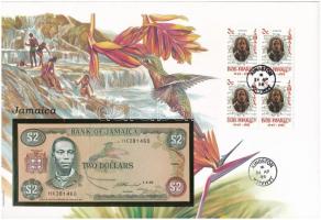 Jamaika 1993. 2$ felbélyegzett borítékban, bélyegzéssell T:I Eastern Caribbean States/Antigua and Jamaica 1993. 2 Dollars in envelope with stamp and cancellation C:UNC