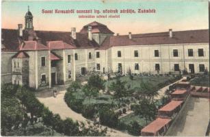 1915 Zsámbék, Szent Keresztről nevezett Irgalmas Nővérek zárdája, internátus udvara