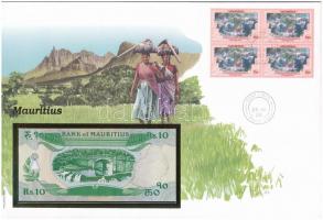 Mauritius 1985. 10R felbélyegzett borítékban, bélyegzéssel T:I Mauritius 1985. 10 Rupees in envelope with stamp and cancellation C:UNC