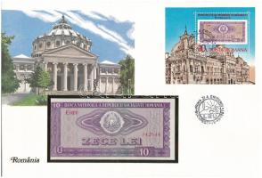 Románia 1966. 10L felbélyegzett borítékban, bélyegzéssel T:I Romania 1966. 10 Lei in envelope with stamp and cancellation C:UNC