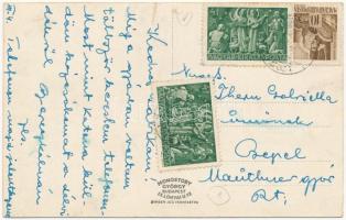 1944 Cservenka, Crvenka;  Római katolikus templom, Községháza, Német népház / Röm.-kath. Kirche, Gem...