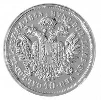 Ausztria 1853A 10kr "Ferenc József" ezüstözött modern utánveret T:PP
Austria 1853A 10 Kre...