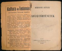 Bársony István: Vadásztörténetek. Magyar Könyvtár 28. Bp.,é.n.,Lamepl R. (Wodianer F. és Fiai) Rt., ...