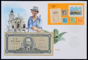 Kuba 1982. 1P borítékon grönlandi bélyeggel, bélyegzéssel T:I Cuba 1982. 1 Peso in envelope with Greenlandic stamp and cancellation C:UNC